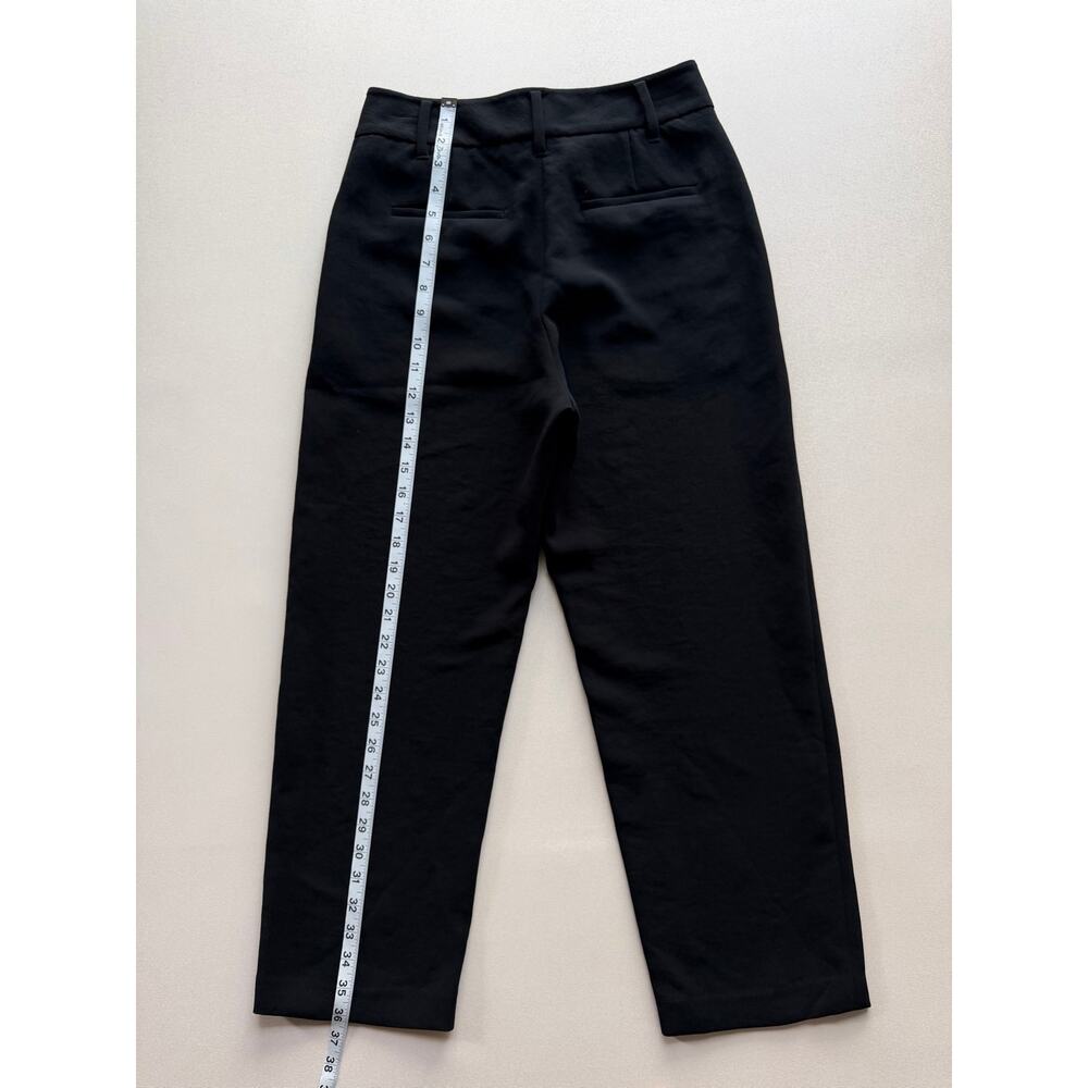 Wilfred by Aritzia Tie-Front Pant Women's Black High Rise Straight Leg Size 6 - Picture 8 of 14